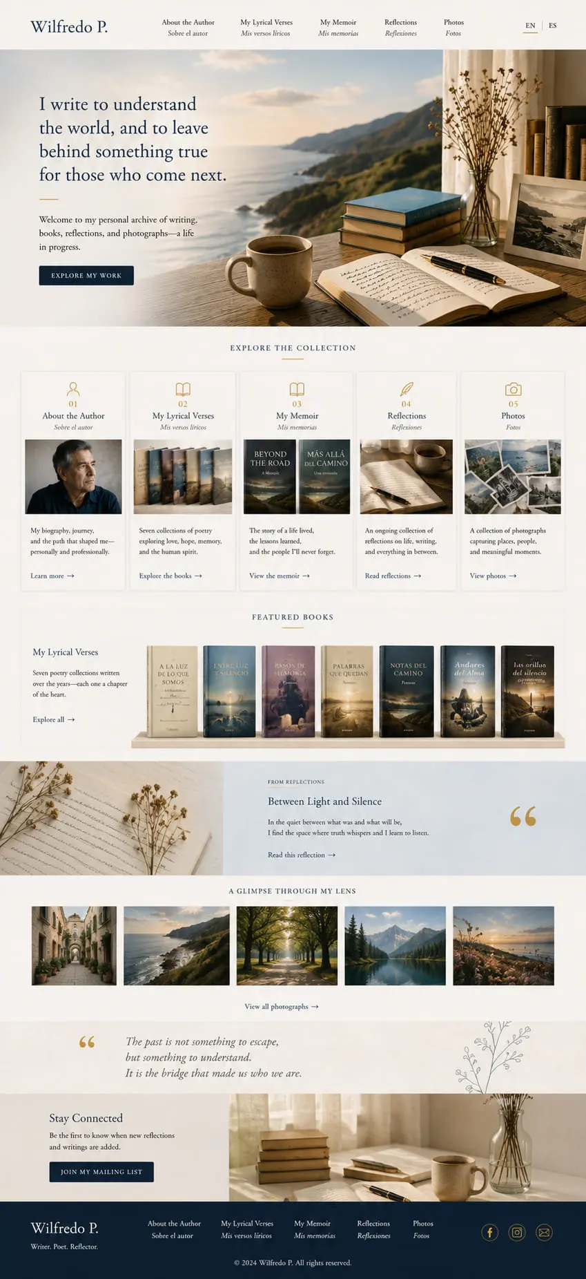 The Personal Archive: the concept mockup for Wilfredo Piñeiro